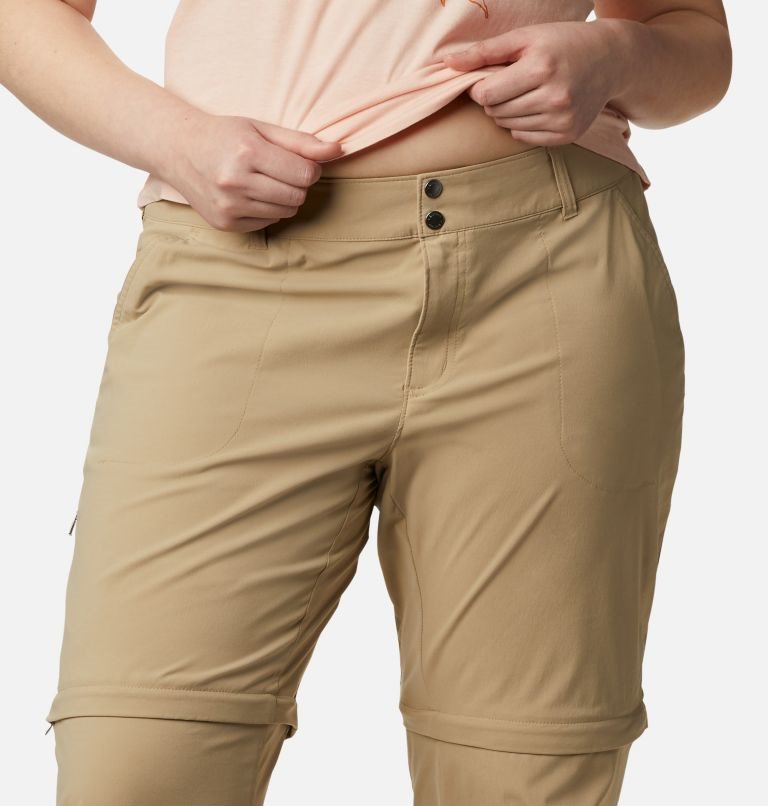 Women's Columbia Saturday Trail II Convertible Pants Khaki | Plus Size CA-W65C3